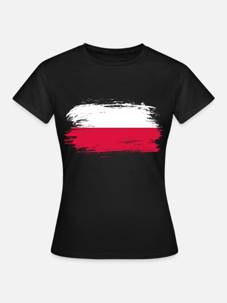 Polen Flagge - Frauen T-Shirt - Schwarz