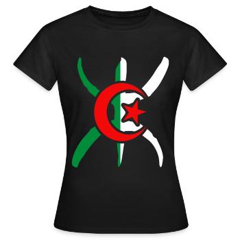 Algérie Berbere - T-shirt Femme - noir - Devant - AI Model Female 172 dark (172cm)
