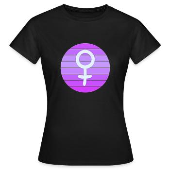 Femmes genre symbole féminisme genre - T-shirt Femme - noir - Devant - AI Model Female 172 dark (172cm)
