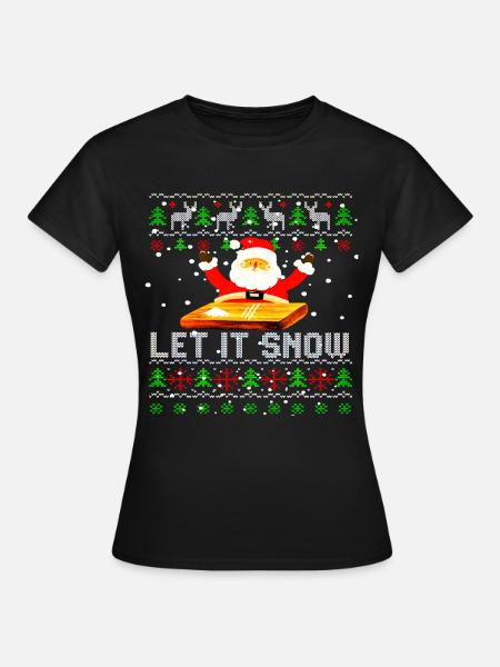 Weihnachtsmann Kokain Weihnachten lustig - Frauen T-Shirt - Schwarz