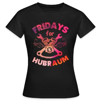 Fridays for Hubraum Sort Drôle anti - T-shirt Femme - noir - Devant - AI Model Female 172 dark (172cm)