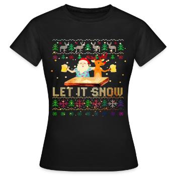 Weihnachtsmann Weihnachten Kokain - Frauen T-Shirt - Schwarz - Vorne - AI Model Female 172 dark (172cm)