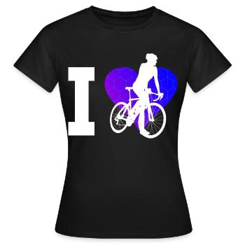Vélo de route pour femmes Vélo de route Vélo de route Vélo de route - T-shirt Femme - noir - Devant - AI Model Female 172 dark (172cm)