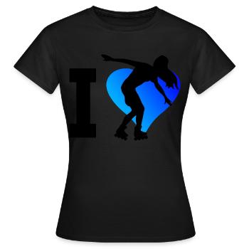 Patins à roulettes Patin à roulettes Patin à roulettes hommes Patin à roulettes femmes - T-shirt Femme - noir - Devant - AI Model Female 172 dark (172cm)