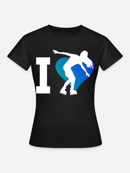 Rollerskaten Rollerskate Damen Roller Skates - Frauen T-Shirt - Schwarz
