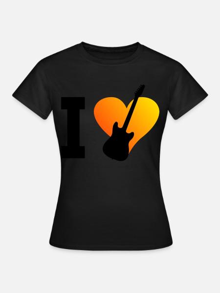 Guitariste Guitare Hommes Guitare Femmes Guitare Joue - T-shirt Femme - noir
