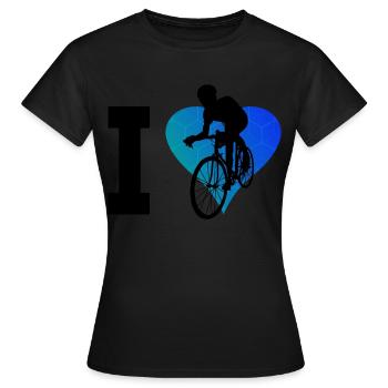 Rennradfahren Rennrad Damen Rennradfahrer - Frauen T-Shirt - Schwarz - Vorne - AI Model Female 172 dark (172cm)