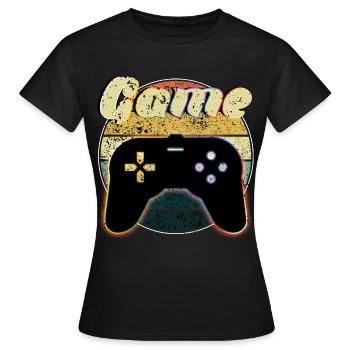 Console - T-shirt Femme - noir - Devant - AI Model Female 172 dark (172cm)
