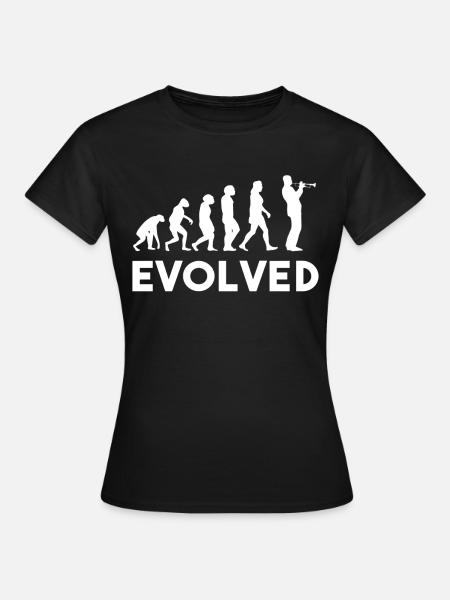 Trompete Evolution - Frauen T-Shirt - Schwarz