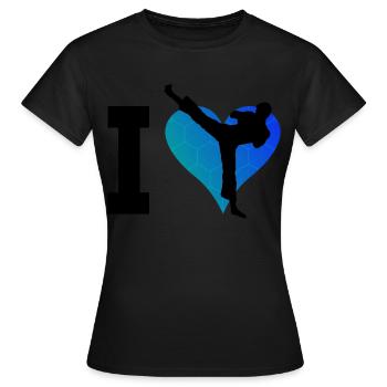 Boxe féminine Kickboxing Kickboxing Kickboxing - T-shirt Femme - noir - Devant - AI Model Female 172 dark (172cm)