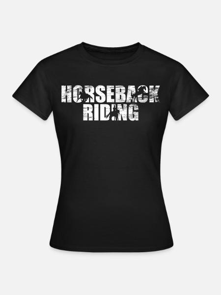 Horseback Riding - Frauen T-Shirt - Schwarz