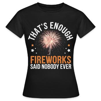 Pyrotechnie Feux d’artifice Pyrotechnie - T-shirt Femme - noir - Devant - AI Model Female 172 dark (172cm)