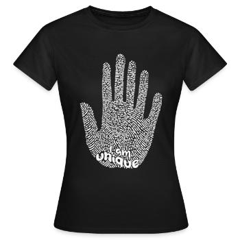 Je suis unique - T-shirt Femme - noir - Devant - AI Model Female 172 dark (172cm)