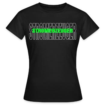 Production d’énergie durable - T-shirt Femme - noir - Devant - AI Model Female 172 dark (172cm)