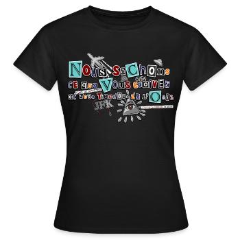 Complots - T-shirt Femme - noir - Devant - AI Model Female 172 dark (172cm)