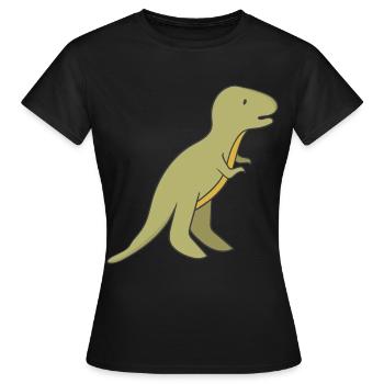 dino - Women's T-Shirt - black - Front - AI Model Female 172 dark (172cm)