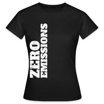 Zero Emissions / Électrique / Voiture électrique - T-shirt Femme - noir - Devant - AI Model Female 172 dark (172cm)
