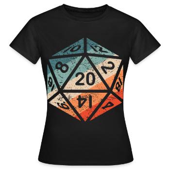 Würfel Brettspiel Drachen Gamer Geschenk RPG D20 - Frauen T-Shirt - Schwarz - Vorne - AI Model Female 172 dark (172cm)