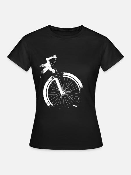 Mountainbike Grunge Shabby Chic - Frauen T-Shirt - Schwarz
