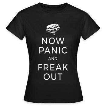 Maintenant, paniquez et paniquez Oubliez le calme - T-shirt Femme - noir - Devant - AI Model Female 172 dark (172cm)