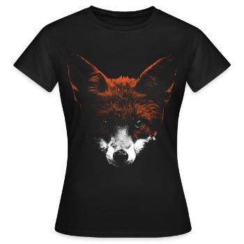 Tête de renard avec museau blanc - T-shirt Femme - noir - Devant - AI Model Female 172 dark (172cm)