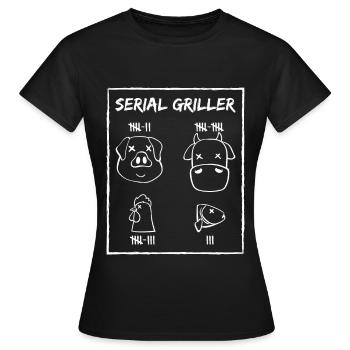 Série Griller Contrat Grill Grill BBQ Grill Master - T-shirt Femme - noir - Devant - AI Model Female 172 dark (172cm)