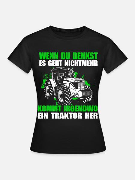 Traktor Geschenkidee Landwirt Trecker Bauer - Frauen T-Shirt - Schwarz