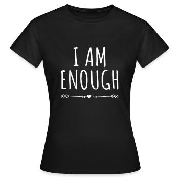 Je suis assez je suis assez affirmation pleine conscience - T-shirt Femme - noir - Devant - AI Model Female 172 dark (172cm)