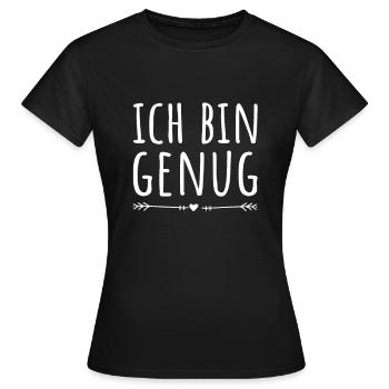 Je suis assez je suis assez affirmation pleine conscience - T-shirt Femme - noir - Devant - AI Model Female 172 dark (172cm)