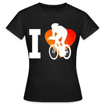Cyclisme sur route hommes course cycliste vélo de route - T-shirt Femme - noir - Devant - AI Model Female 172 dark (172cm)