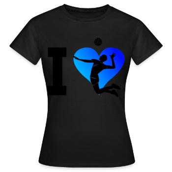 Volleyballer Beach Volley Volley Damen Volleyballs - Frauen T-Shirt - Schwarz - Vorne - AI Model Female 172 dark (172cm)