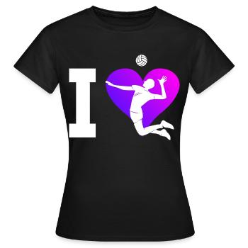 Beachvolleyball Beach Volley Volley Herren - Frauen T-Shirt - Schwarz - Vorne - AI Model Female 172 dark (172cm)