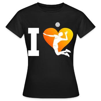 Volley Beach Volley Herren Beachvolleyball - Frauen T-Shirt - Schwarz - Vorne - AI Model Female 172 dark (172cm)
