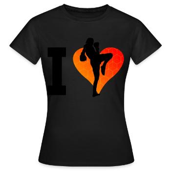 Boxe Thaï Muay Thaï Boxeur Thaï Boxe Thaï - T-shirt Femme - noir - Devant - AI Model Female 172 dark (172cm)