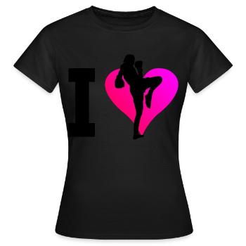 Boxe Thaï Boxe Thaï Boxeur Thaï Muay Thai - T-shirt Femme - noir - Devant - AI Model Female 172 dark (172cm)