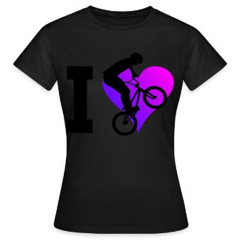 bmx Femmes BMX vélo vélo vélo hommes - T-shirt Femme - noir - Devant - AI Model Female 172 dark (172cm)