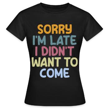 Introvertiert Schüchtern Antisozial - Frauen T-Shirt - Schwarz - Vorne - AI Model Female 172 dark (172cm)