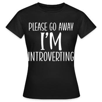 Introvertiert Schüchtern Antisozial - Frauen T-Shirt - Schwarz - Vorne - AI Model Female 172 dark (172cm)