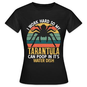 Tarentule Araignées Tarentule Familier Tarentule Collector - T-shirt Femme - noir - Devant - AI Model Female 172 dark (172cm)