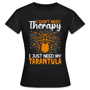 Tarentule Araignées Pet Tarentules Collectionneur - T-shirt Femme - noir - Devant - AI Model Female 172 dark (172cm)