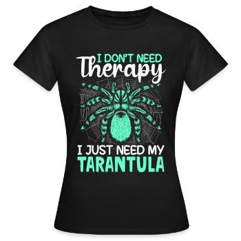 Tarentule Araignées Pet Tarentules Collectionneur - T-shirt Femme - noir - Devant - AI Model Female 172 dark (172cm)
