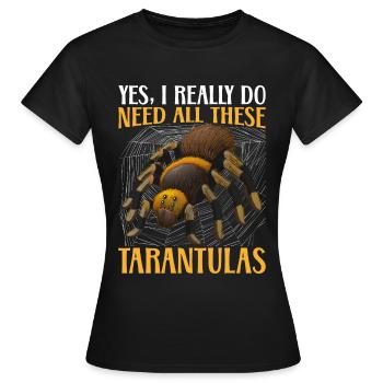 Tarentule Papa Tarentules Collectionneur Tarentule - T-shirt Femme - noir - Devant - AI Model Female 172 dark (172cm)