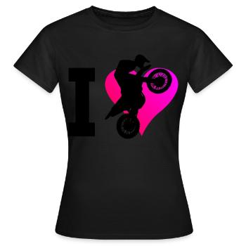 Motocross Dirt Bike Dirt Biker Men's Dirt Bike - Women's T-Shirt - black - Front - AI Model Female 172 dark (172cm)