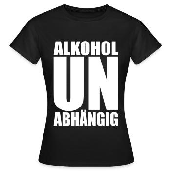 Sans alcool Sobre Straight Edge Sans alcool - T-shirt Femme - noir - Devant - AI Model Female 172 dark (172cm)