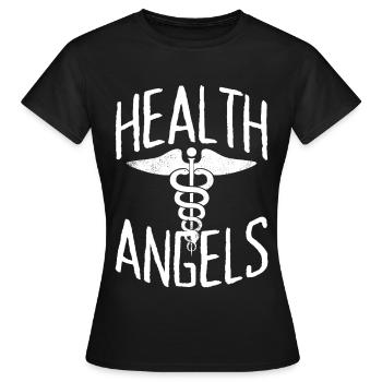 Health Angels Docteur Infirmière Médecin Médecin urgentiste - T-shirt Femme - noir - Devant - AI Model Female 172 dark (172cm)