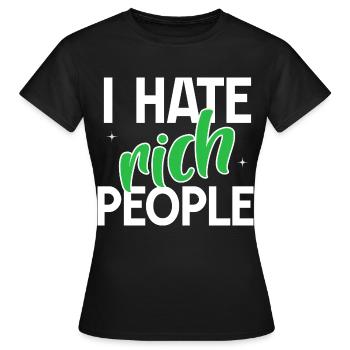 Déclaration de critique du capitalisme - T-shirt Femme - noir - Devant - AI Model Female 172 dark (172cm)