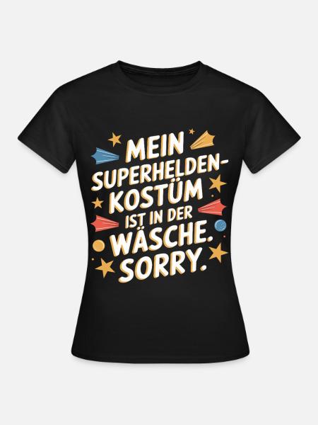 Superheld Kostüm Ist In Der Wäsche Karneval Köln - Dame-T-shirt - sort