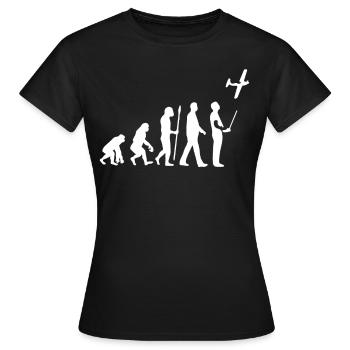 Modellflug Evolution - Frauen T-Shirt - Schwarz - Vorne - AI Model Female 172 dark (172cm)