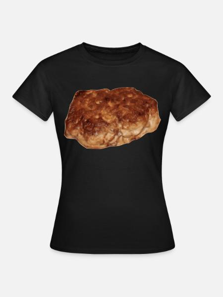 Ich liebe Frikadellen - Shirt mit Frikadelle - Frauen T-Shirt - Schwarz