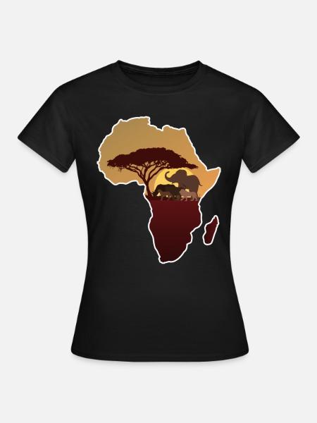 Afrika - Frauen T-Shirt - Schwarz